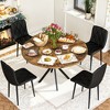 Hooseng 38.5" Round Dining Table Modern Style Kitchen Table With MDF Table Top And X-Shaped Pedestal Metal Legs, Small Bar Table For 2 To 4 People - 3 of 4