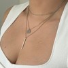 Adornia Tarnish Resistant Silver Plated Layered Pendant Necklace Set - 2 of 3
