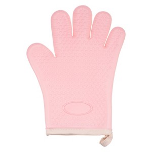 Unique Bargains Heat Resistant Kitchen Textiles Soft Lining Silicone Oven Mitt - 1 of 4