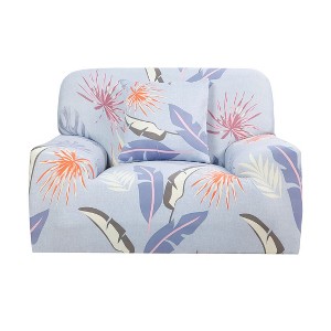 PiccoCasa Botanical Pattern Stretch fit 1-4 Seater Full Cover Stretch Slipcover - 1 of 3