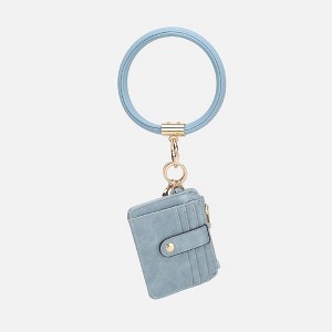 MKF Collection Jordyn Vegan Leather Bracelet Keychain with a Credit Card Holder by Mia K - 1 of 3