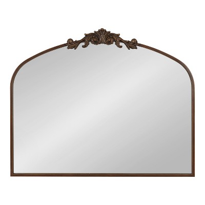 Arendahl Traditional Bronze Arch Wall Mirror with Ornate Crown