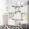 Tangkula 9 Cube Bookcase Toys Storage Bookshelf Freestanding Wood Cubby Display Cabinet Organization - 3 of 4