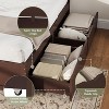 AMERLIFE Solid Wood Storage Mid-Century Bed Frame with 50" Headboard, 2 Drawers, No Box Spring Needed, Noise-Free - 4 of 4