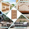 TUYOHW Metal Privacy Screen Outdoor, Decorative Privacy Panels, Freestanding Privacy Screen for Patio, Garden, Pool (White Square) - 3 of 4