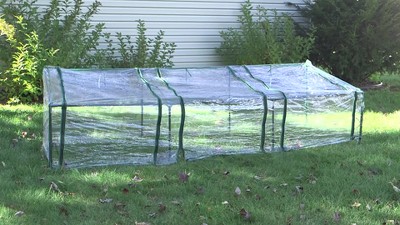 Clear PVC Mini Cloche Greenhouse with Zippered Doors