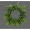 24" Mixed Fern Wreath – Rustic Greenery for Entryway or Living Room – By Melrose - 3 of 3