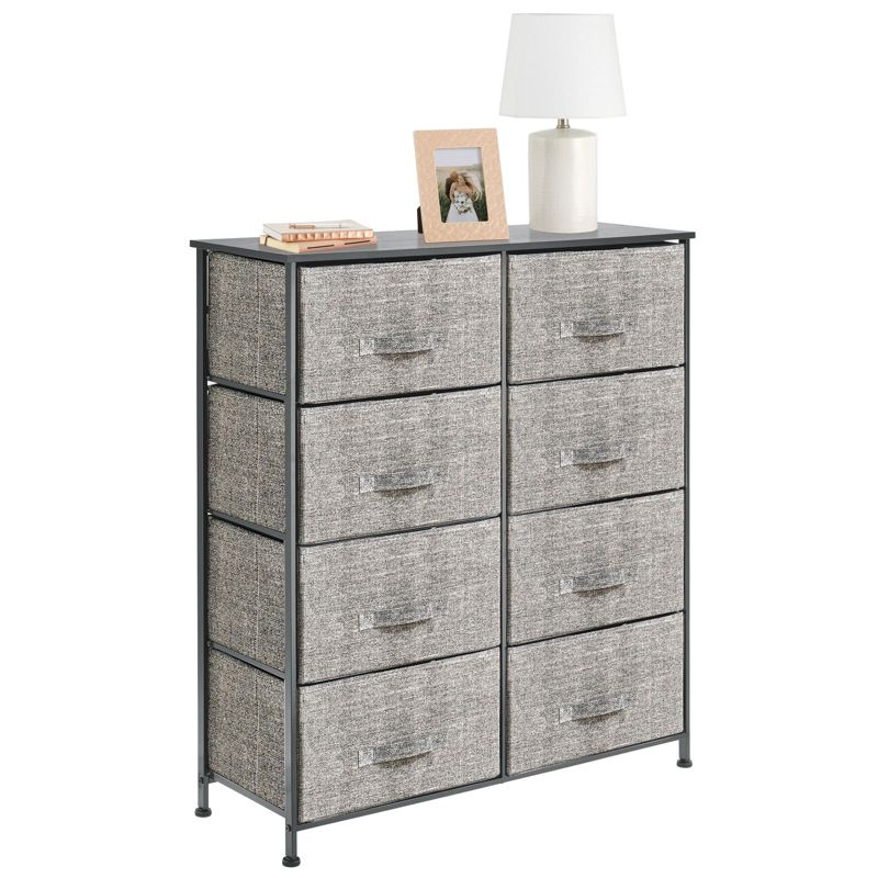 mDesign Large Storage Dresser Furniture with 8 Removable Fabric Drawers, 4 of 6