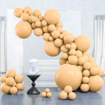 PartyWoo Balloons Nude Beige Apricot 36 18 12 10 5 Inch 127 pcs