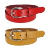 CTM Women's Adjustable Smooth Leather Dress Belt Set - 4 of 4