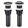 Aquaterior 12" Mini Bathroom Round Bowl Shaped Sink Countertop Ceramic Basin with Pop up Drain Black - 4 of 4