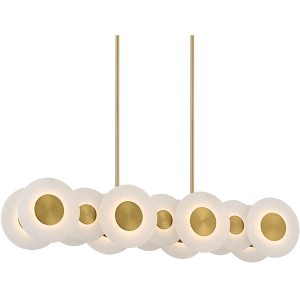 Possini Euro Design Sync 37" Modern Pendant Chandelier Ceiling Light Fixture Dining Room Over Table Kitchen Island 14-Light LED Soft Gold Finish - 1 of 4