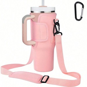 BABYYER Water Bottle Carrier Bag Fits 40 Oz Tumbler with Handle, Bottle Bag with Adjustable Shoulder Strap - 1 of 4
