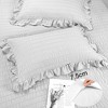 PiccoCasa Microfiber Soft Zippered Seersucker Lightweight Duvet Cover Set with Corner Ties 3 Pcs - 4 of 4