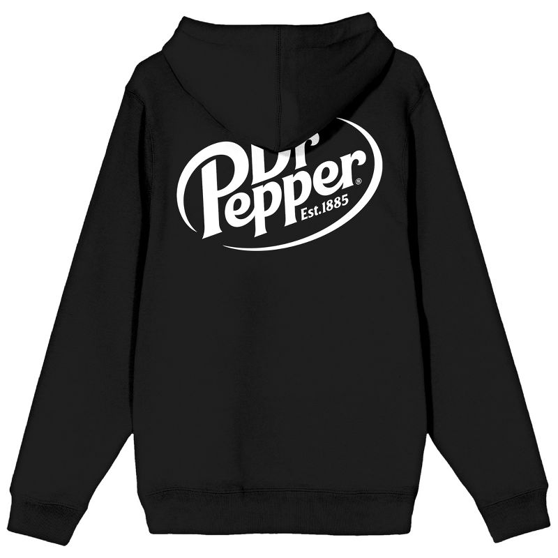 Dr. Pepper Logo Men's Black Zip-Up Hoodie, 3 of 5