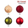 Every Day is Christmas 20ct Christmas Ornaments, Shatterproof Christmas Tree Ornaments Set, 97mm/3.81" Christmas Balls Decoration - 3 of 4