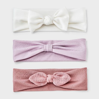 Image of Baby Girls' 3pk Headwrap - Cloud Island™ Purple