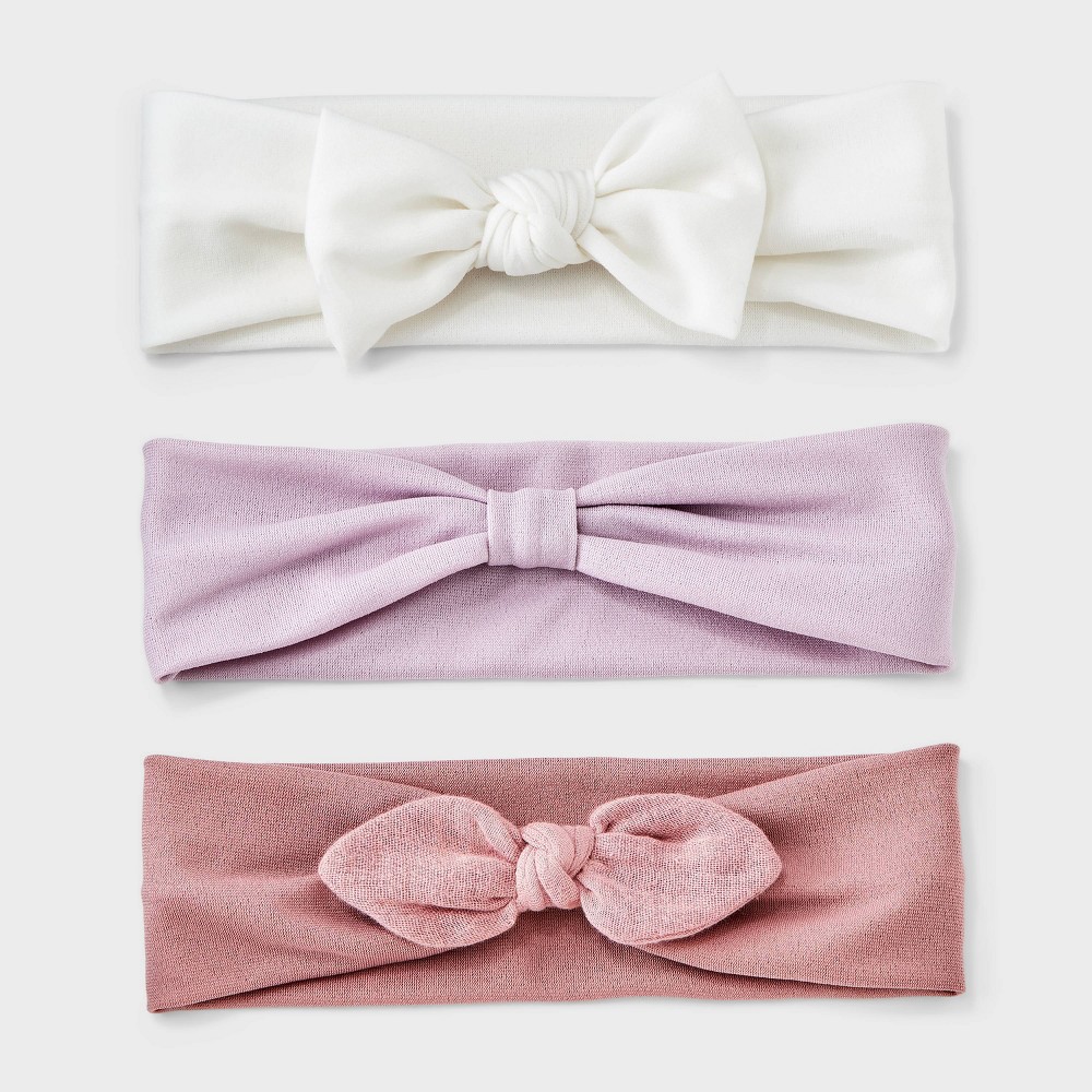 Baby 3pk Headwrap - Cloud Island™ Pink Newborn