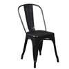 HomeRoots Set of Four Black Steel Dining Side Chairs - 4 of 4