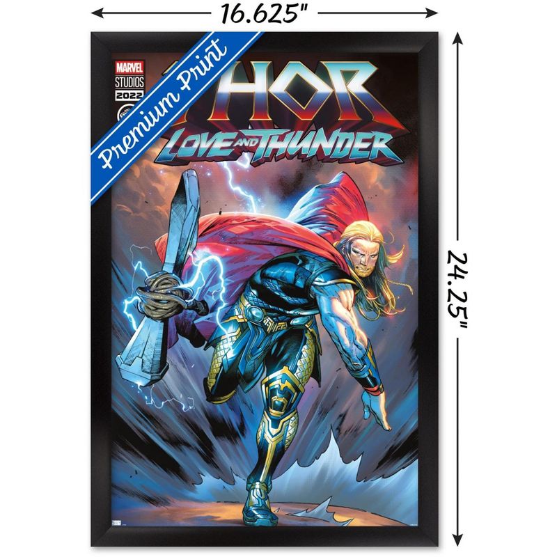 Trends International Marvel Thor: Love and Thunder - Thor Comic Framed Wall Poster Prints, 3 of 7