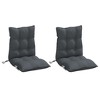 vidaXL Lowback Chair Cushions 2 pcs Anthracite Oxford Fabric - 3 of 4