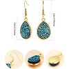 12 Pairs Faux Druzy Crystal Drop Earrings, Multicolor Stainless Steel Dangle Earrings for Women - 3 of 4