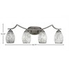 Toltec Lighting Zilo 4 - Light Vanity in  Graphite with 5" Black Fusion Shade - 2 of 2