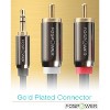 FosPower 3.5mm to 2 RCA Audio Cable, [24K Gold Plated Auxiliary Cable] Male to Male 3.5mm AUX Audio Cable, Y Splitter 2 RCA AUX Cord - 2 of 4