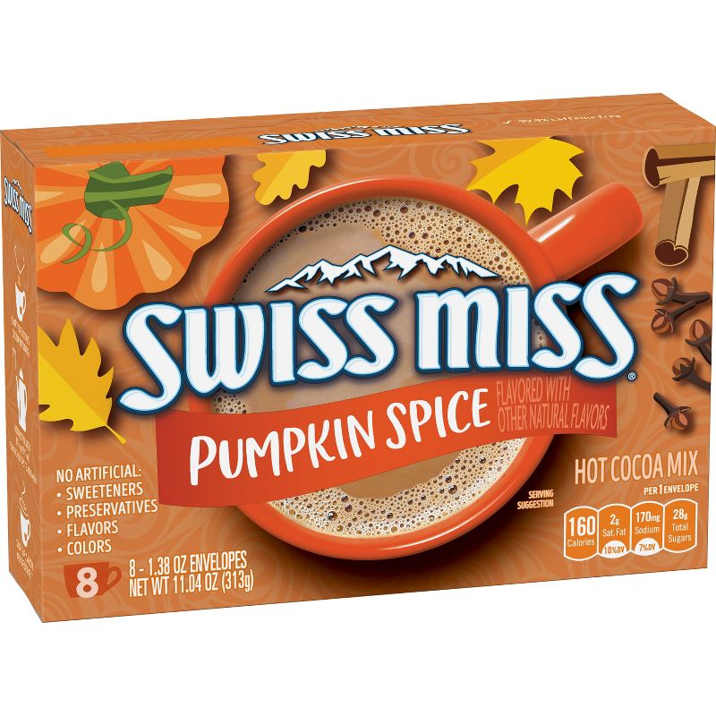 Swiss Miss Pumpkin Spice Hot Cocoa Mix - 1.38oz, 3 of 7