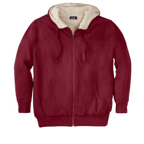 Kingsize Men's Big & Tall Shaker Knit Hoodie - Big - 9xl, Rich Burgundy Marl  Red : Target