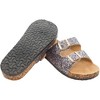 Roxoni Women's Chic Glitter Flat Sandals with Double Buckle Straps & Comfortable Suede Footbed – Stylish, Slip-Resistant Design for Everyday Wear - 3 of 4