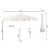 JONATHAN Y Baiona 9 ft. Classic MidCentury Market Patio Umbrella with UV Protection, Auto-Tilt, Crank and Wind Vent - 4 of 4