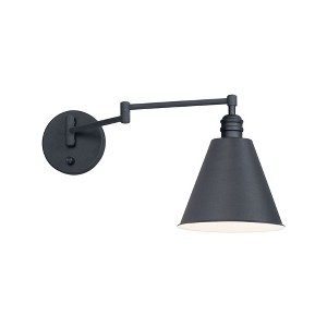 Maxim Lighting Library 1 - Light Swing Arm Lamp in  Black - 1 of 4