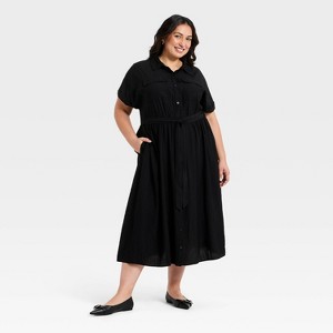 short sleeve black tie dress Black Mini Dress - Short Sleeve Dress - Knotted T-Shirt Dress