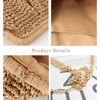 Straw Purse Summer Beach Woven Clutch Purses for Women Cloud Crossbody Shoulder Bags Spring Clutch Handbag - 4 of 4
