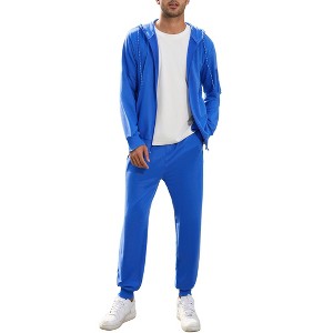 Clearlove Men's Tracksuits 2 Piece Hooded Athletic Sweatsuit Zip Jogging Sportsuits - 1 of 4