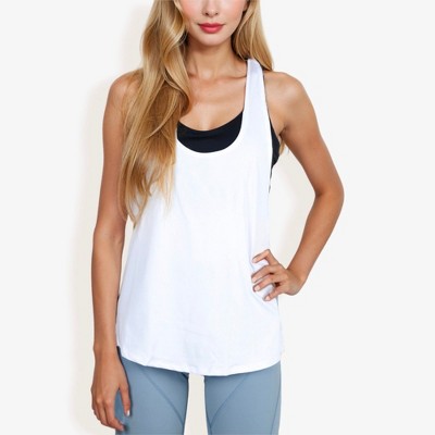 Anna-Kaci Active Women's Relaxed Fit Racerback Tank Top with Scoop Neckline for Workout Wear