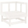 vidaXL Garden Corner Sofa White Solid Pine Wood Large Modular - 2 of 2
