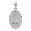Black Bow Jewelry 14k White Gold Solid Polished Oval Miraculous Medal Pendant - 3 of 4