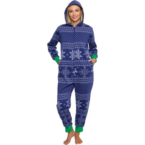 Silver Lilly - Holiday Fair Isle Slim Fit Women's Novelty Union Suit - image 1 of 4