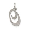 Black Bow Jewelry Sterling Silver, Ella Collection Medium Fancy Script Initial O Pendant - 3 of 4