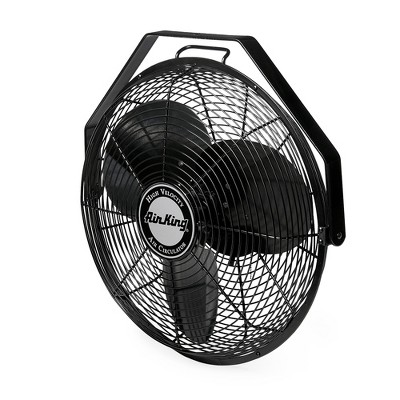  Air King 18 Inch 1/6 Horsepower 3-Speed Indoor/Outdoor Industrial and Commercial Enclosed Pivoting Warehouse Garage Steel Multi-Mount Fan, Black 