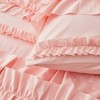 FIONECA Handcrafted Ruffled Ruching Bedding Set Elegant Romantic Farmhouse Neutral Tone - 3 of 4