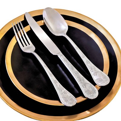 Godinger Silver Art Co Butterfly 20 Piece 18/10 Stainless Steel Flatware Set, Service for 4