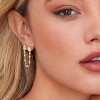 14K Gold Plated/925 Silver Double Piercing Earrings | Hypoallergenic Chain Dangle for Wedding & Everyday - 4 of 4