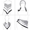 Anna-Kaci Women’s Classic Striped Satin Square Scarf for Neck Hair Bag Decoration - 27.5IN×27.5IN - 4 of 4