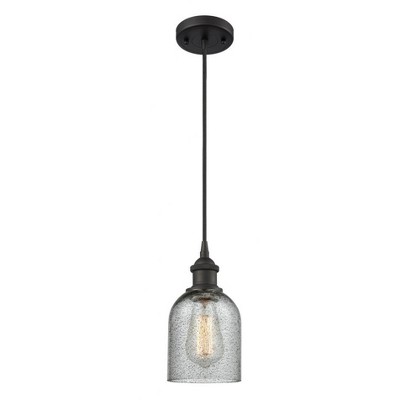 Caledonia - 1 Light Cord Hung Mini Pendant In Industrial Style-10 Inches Tall and 5 Inches Wide