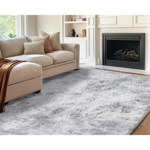 AMERLIFE Area Rug with Shaggy High Pile, Soft Carpet for Living Room and Bedroom - 1 of 4