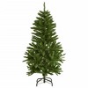 vidaXL Green Artificial Hinged Christmas Tree with Stand - 47.2" Height, Lifelike PVC Tips, Sturdy Metal Stand - 3 of 4