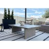 PURPLE LEAF  Patio Conversation Sets with Coffee Table All Weather Outdoor Couch Sectional Set with Cushion Small Conversation Set - 3 of 4